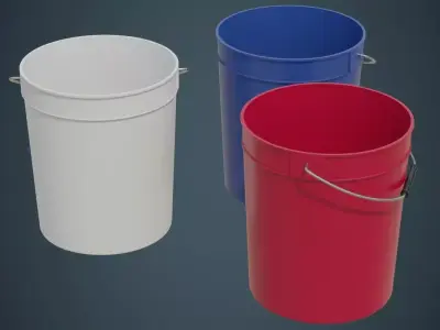 Bucket 2A Low-poly 3D model
