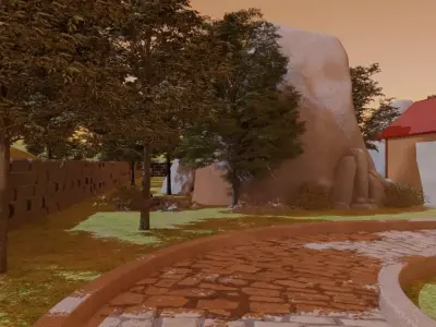 Village Layout Model 3D model