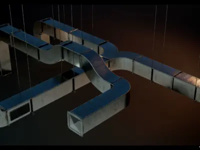 Modular Pipes Pack Vol 02 Low-poly 3D model