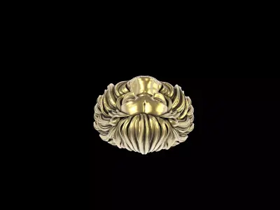 Lion Face Gents Ring 3D print model