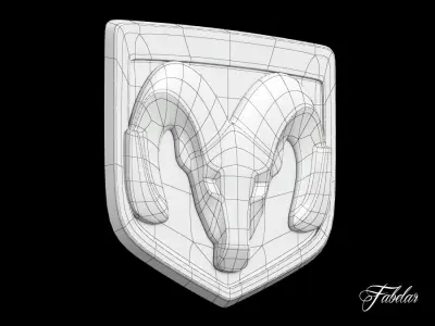 Dodge Emblem Free 3D model
