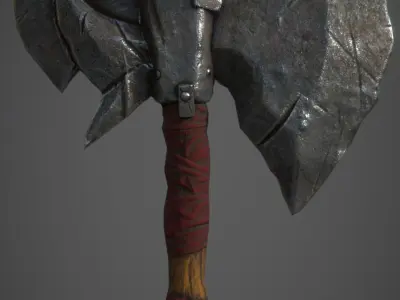 axe viking Low-poly 3D model