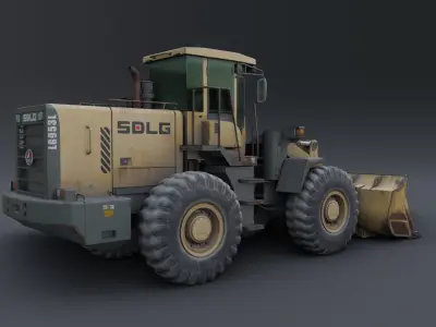 SDLG Bulldozer 3D model Low-poly 3D model