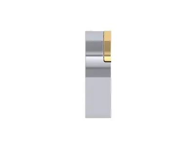 Solitaire Wedding Band 3D print model 11