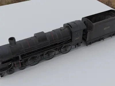 Locomotive and Coalcar model RIGGED 3D model
