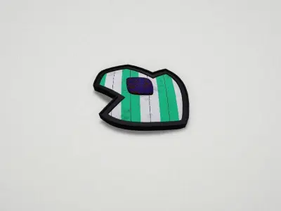 Game asset Striped Elegance with Blue Core 3D model