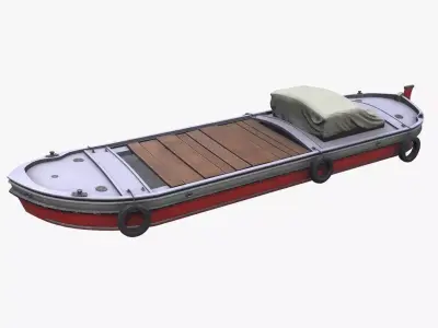 Mini Cargo Ship Low-poly PBR Low-poly 3D model