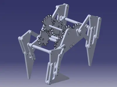 Four Legs Walking Machine 3D model