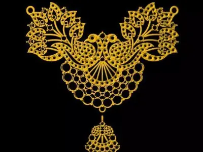 peacock tanmaniya pendant 3dm file 3D print model