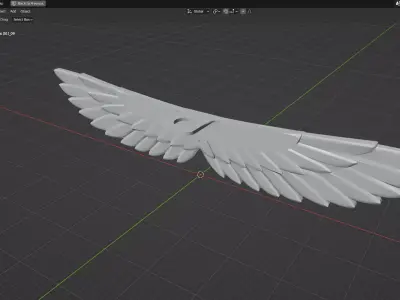 Custom3Dprint Minifigure Accessory - Minifigure Wings S1 - 09 3D print model