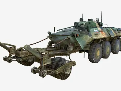 BTR-90 Trall Russian APC Free low-poly 3D model