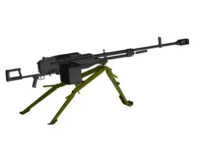 Machine gun 3D model