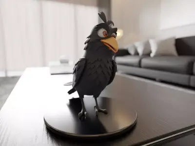 the crow 3D print model