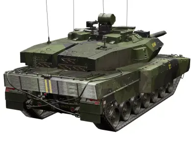 Stridsvagn 122 Swedish Army Tank Low-poly 3D model