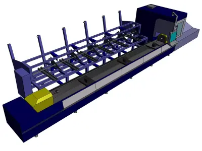 Fully Automatic Laser Pipe Cutting Machine  3D model