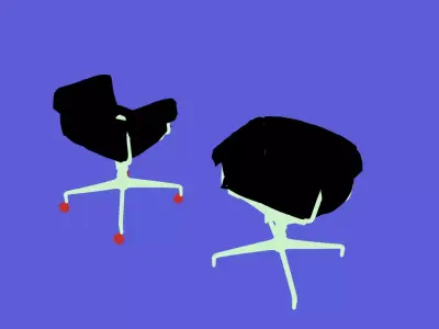 Industrial style office chair 3D model