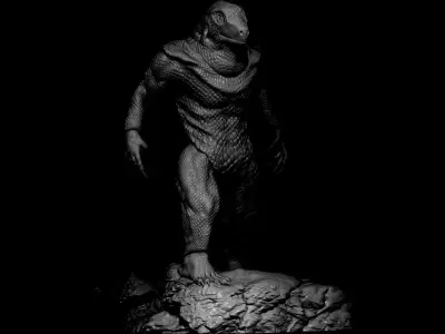 Lizardman 3d print model lizard 3D model