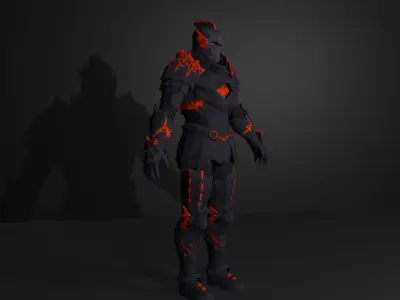 metal knight 3D model