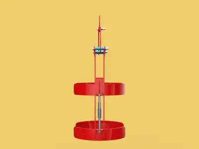 VERTICAL DRUM LIFTER TONGS SCISSOR GRIPPER LIFTING CLAMP GRAB 3D model
