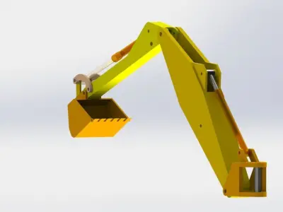 backhoe excavator 3D model