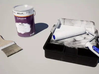 Paint Tools Pack Low-poly 3D model