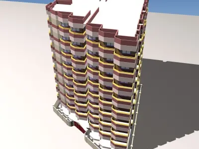 Apartment Building 3D model purchase
