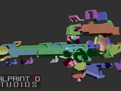 Hyper Mega Bazooka Launcher MG Scale 3D print model