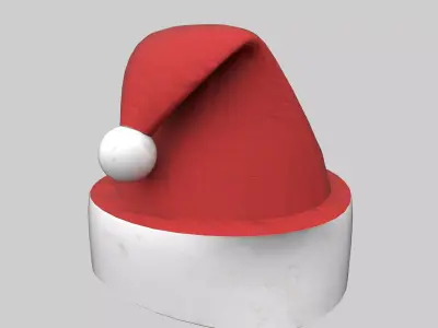 Santa Hat Low-poly 3D model