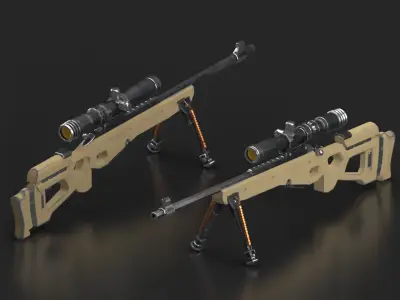 SV-98 Gun Low-poly 3D model