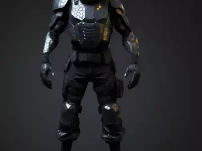 Near Future Soldier Free 3D print model