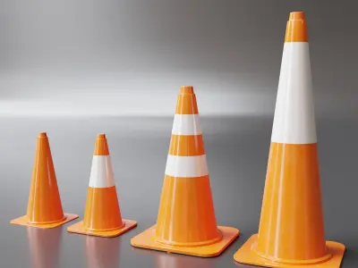 Cones Pack 002 3D model