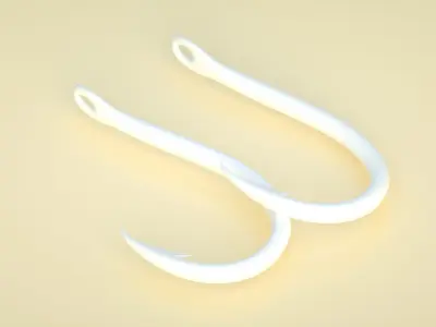 fish hook 3D model purchase