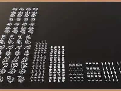 Complete Cable Asset Pack Low-poly 3D model