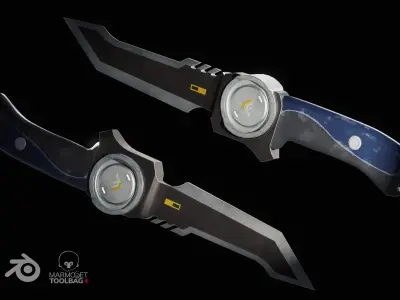 Task Force Valorant knife Low-poly 3D model