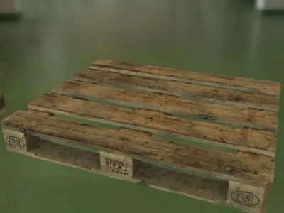 Pallet Pack PBR Low-poly 3D model