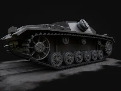 Stug III - German Tank Destroyer Low-poly 3D model