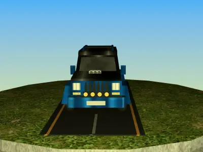 Indian Jeep Type 1 Low-poly 3D model