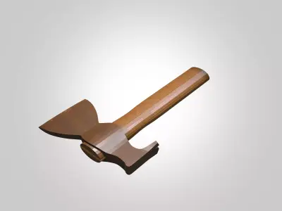 Ironwood Battle Axe - Fantasy Game-Ready 3D Weapon Model Free low-poly 3D model