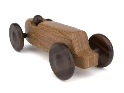 Wooden toy car 29 3D model