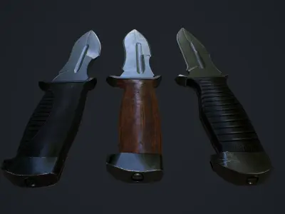 Knives knife Low-poly 3D model purchase
