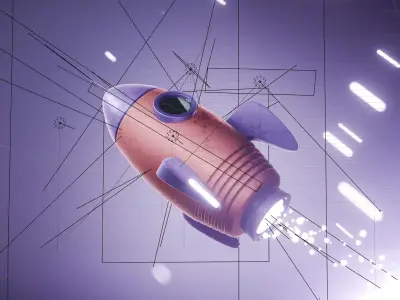 Stylize Rocket Cartoon Low-poly 3D model