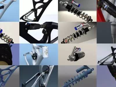 Bicycle Parts Collection 3D Model Pack