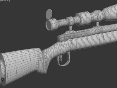 M24 sniper rifle  Free low-poly 3D model