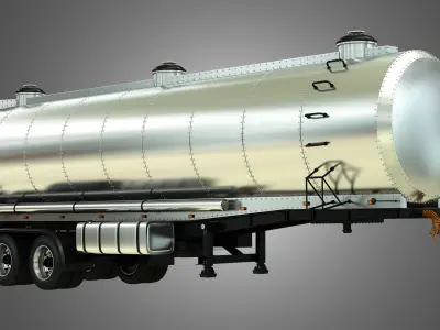 Tanker Semi Trailer 3D model