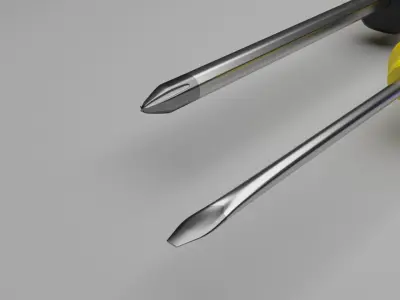 3 Piece Screwdriver Set 3D model