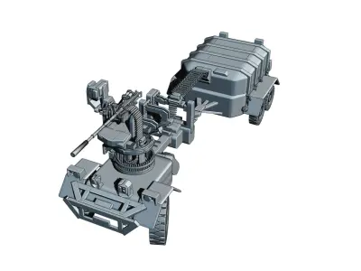 Ammo Feeder Trailer Vehicle Innovative Design 3D model