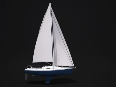 Sailboat 3D model get
