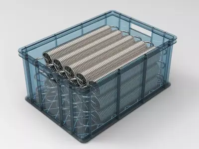Box with Springs 3D model