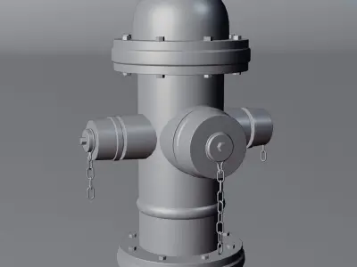 Rusty Fire Hydrant - Baked Textures 3D model