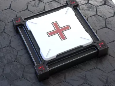 Game ready Panel prop Low-poly 3D model Low-poly 3D model